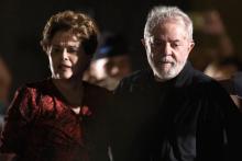 Dilma Rousseff et Luiz Inácio Lula da Silva lors d'un meeting à Belo Horizonte, le 31 octobre 2017