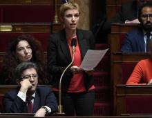 La députée de La France insoumise Clémentine Autain à l'Assemblée nationale le 14 novembre 2017
