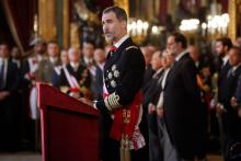 Le roi d'Espagne Felipe VI, le 6 janvier 2018 à Madrid