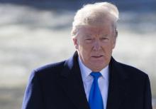 Le prédident américain Donald Trump quitte la Maison Blanche pour sa résidence de Camp David le 5 janvier 2018