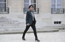 La ministre de l'Education Najat Vallaud-Belkacem, le 15 mars 2017 au palais de l'Elysée à Paris