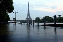 Photo de la crue de la Seine à Paris le 5 juin 2016