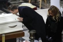Sylvie Vartan aux obsèques de Johnny Hallyday à Paris, le 9 décembre 2017