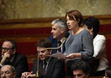 Isabelle Attard, le 20 janvier 2016 au Parlement à Paris