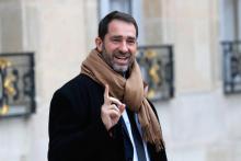Christophe Castaner à la sortie de l'Elysée, le 20 décembre 2017 à Paris