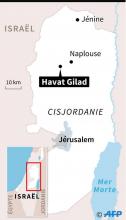Localisation de la colonie sauvage de Havat Gilad en Cisjordanie occupée, que le gouvernement israélien a annoncé vouloir "légaliser"