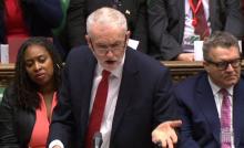 Le chef du Parti travailliste britannique Jeremy Corbyn à Londres, le 20 décembre 2017