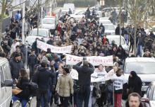 Manifestation à Aulnay-sous-Bois le 6 février 2017, quatre jours après l'agression de Théodore Luhaka, par coup de matraque dans la zone rectale par un policier