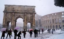 Rome sous la neige. 