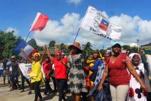 Manifestation à Mamoudzou contre l'insécurité, le 13 mars 2018 à Mayotte