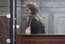 Laetitia Pita-Viera, accusée du meurtre de sa fille de deux ans et demi, devant la cour d'assises de Pau, le 19 mars 2018