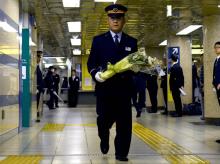 Cérémonie le 20 mars 2018 pour l'anniversaire de l'attaque au sarin du métro de Tokyo en 1995
