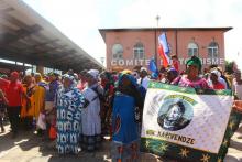 Manifestation à Mamadzou contre l'insécurité, le 13 mars 208 à Mayotte