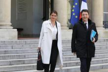 Marlène Schiappa et Benjamin Griveaux le 21 mars 2018 à l'Elysée