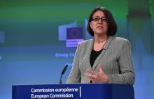 La commissaire européenne aux Transports Violeta Bulc à Bruxelles le 8 novembre 2017
