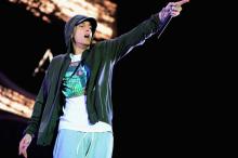 Eminem lors d'un concert à Chicago, dans l'Illinois, le 1er août 2014