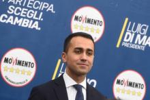 Luigi di Maio, leader du Mouvement 5 Etoiles (M5S, populiste) premier parti italien avec 32% des voix, à Rome le 5 mai 2018