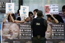 Manifestation en faveur de l'avortement le 1er mars 2018 à Buenos Aires