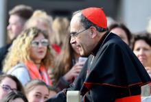 Le cardinal Philippe Barbarin, primat des Gaules, au Vatican le 26 avril 2017
