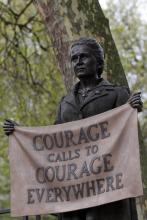 La statue de la suffragiste Millicent Fawcett inaugurée à Londres le 24 avril 2018