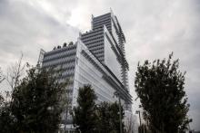 Le nouveau Palais de justice de Paris conçu par l'architecte italien Renzo Piano, le 26 mars 2018 dans le quartier des Batignolles, au nord-ouest de Paris