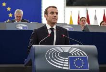 Emmanuel Macron, devant le parlement européen le 17 avril 2018