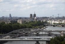 Une vue de la cathédrale Notre-Dame, en bord de Seine, le 30 mai 2017