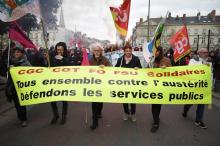 Manifestation à Montpellier (Hérault) lors de la journée d'action pour la défense des services publics, le 22 mars 2018