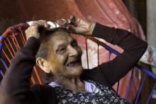 La lycéenne Guadalupe Palacios, 96 ans, chez elle à Tuxtla Gutierrez, au Mexique, le 18 avril 2018