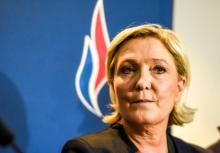 La présidente du Front National (FN) Marine Le Pen lors du congrès annuel de son parti le 10 mars 2018 à Lille, dans le nord de la France