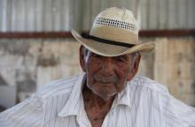 El mexicano Manuel García Hernández, quien afirma tener 121 años de edad, el 16 de mayo de 2018 en su casa de Ciudad Juárez, México.