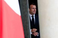 Le président de la République Emmanuel Macron au palais de l'Elysée, le 15 mai 2018