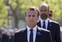 Le président français Emmanuel Macron à Paris, le 8 mai 2018