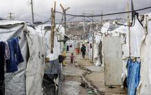 Un camp de réfugiés syriens dans la banlieue de la ville de Zahlé dans la région de la Békaa, dans l'est du Liban, le 26 janvier 2018