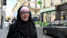 Capture d'écran d'une interview de Maryam Pougetoux, présidente de la section Unef de Paris-IV, le 2 mai 2018