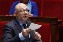 Le ministre de l'Agriculture Stéphane Travert à l'Assemblée nationale, le 30 mai 2018, date du vote en première lecture du projet de loi agriculture et alimentation