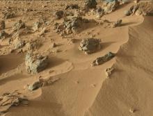 Paysage de la planète Mars photographié par le robot Curiosity de la Nasa, le 30 octobre 2012