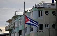 Drapeau cubain à La Havane, le 19 mai 2018