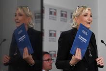 Marine Le Pen au Palais Bourbon à Paris, le 23 mai 2018