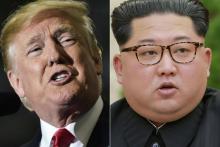 Le président américain Donald Trump (G) et le dirigeant nord-coréen Kim Jong Un (D) se rencontreront à Singapour
