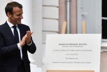 Emmanuel Macron le 31 mai 2018 à Ferney-Voltaire
