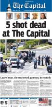 La "Une" du 29 juin du Capital Gazette