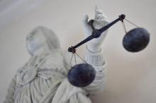 La balance symbole de la loi, le 19 septembre 2017 au tribunal de Rennes