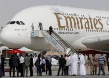 Un Airbus A380 de la compagnie Emirates, le 19 novembre 2013 à Dubaï