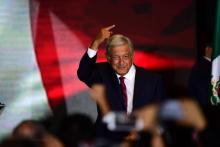 Le candidat de gauche à la présidentielle mexicaine Andrés Manuel Lopez Obrador, à Mexico, le 27 juin 2018