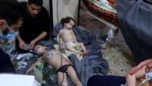 Une image tirée d'une vidéo fournie par les secouristes de Douma, montrant des enfants victimes d'une attaque présumée aux armes chimiques, niée par Damas, sur la ville rebelle en avril 2018.