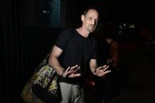 Le Français Michaël Blanc, arrêté à Bali en 1999 avec de la drogue, après sa libération sur parole, le 20 janvier 2014 à Jakarta, en Indonésie