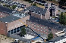 Vue aérienne de la prison de Scheveningen, près de La Haye, aux Pays-Bas, le 27 mai 2011