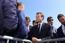 Le président français, Emmanuel Macron, le 19 juillet 2018 à Sarliac-sur-l'Iles