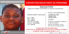 L'appel à témoins pour retrouver Nathanaël Kawa